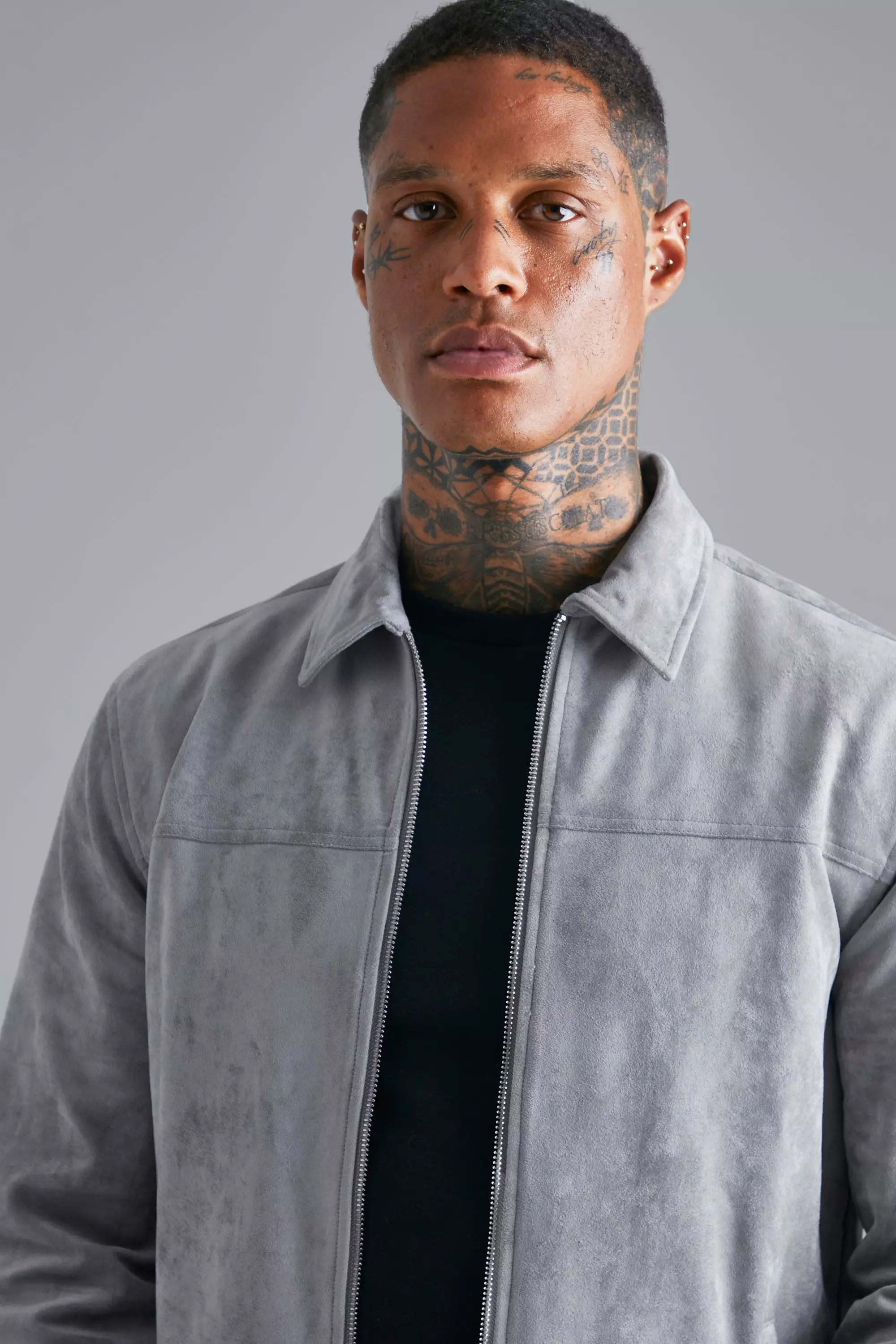 Grey deals suedette jacket